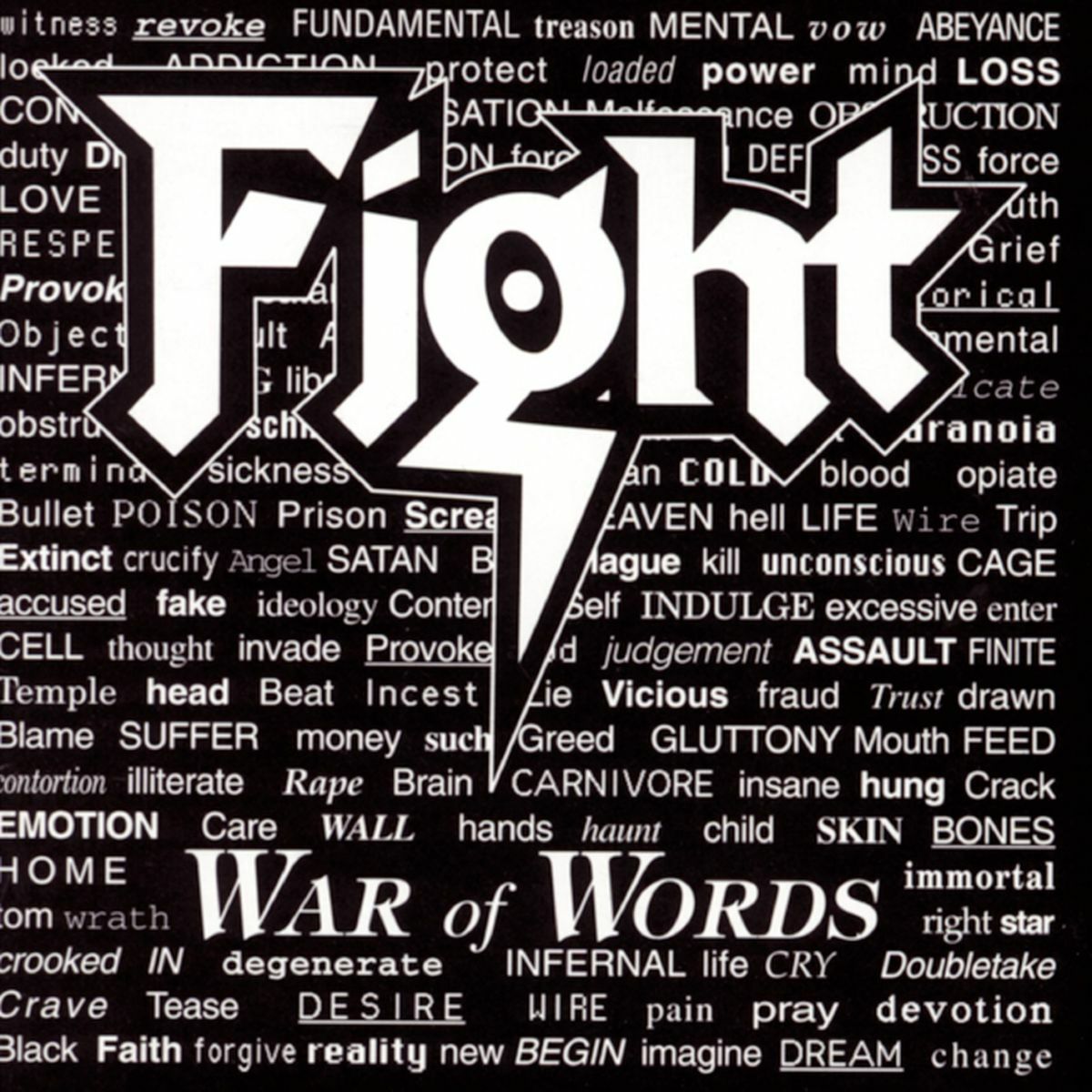 Fight – War Of Words. Cd importado 1993, buen estado.