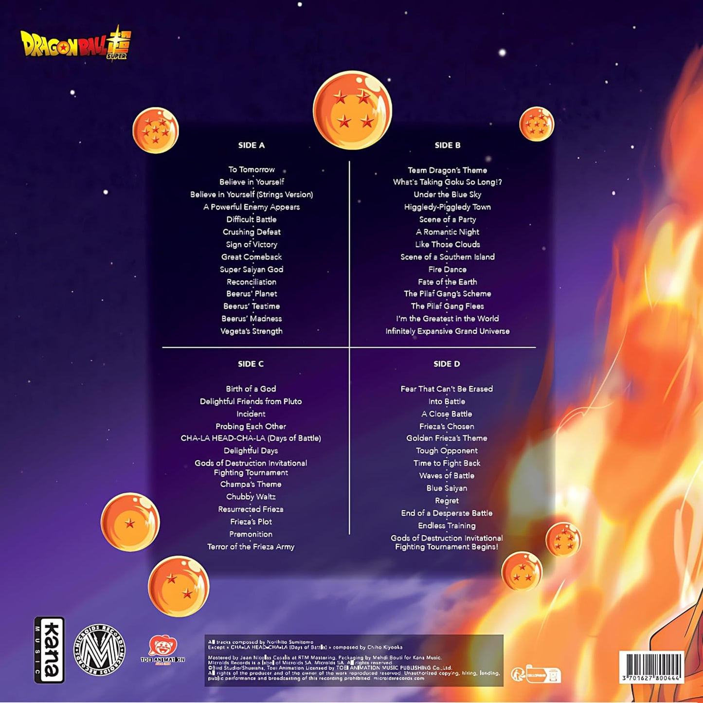 Dragon Ball Super Vol. 1 (Original Soundtrack. Vinilo doble nuevo. formato muerto