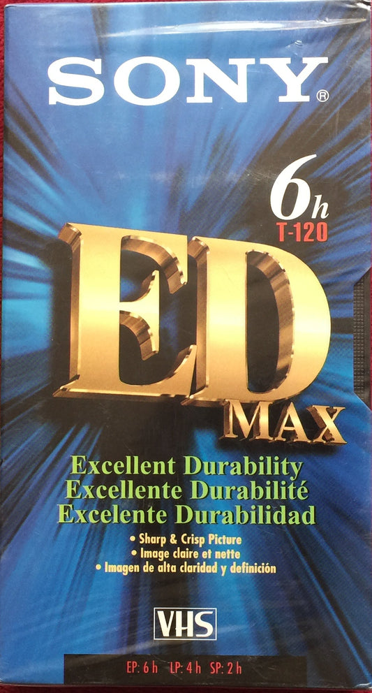VHS. Sony virgen ED MAX. Artículo nuevo.