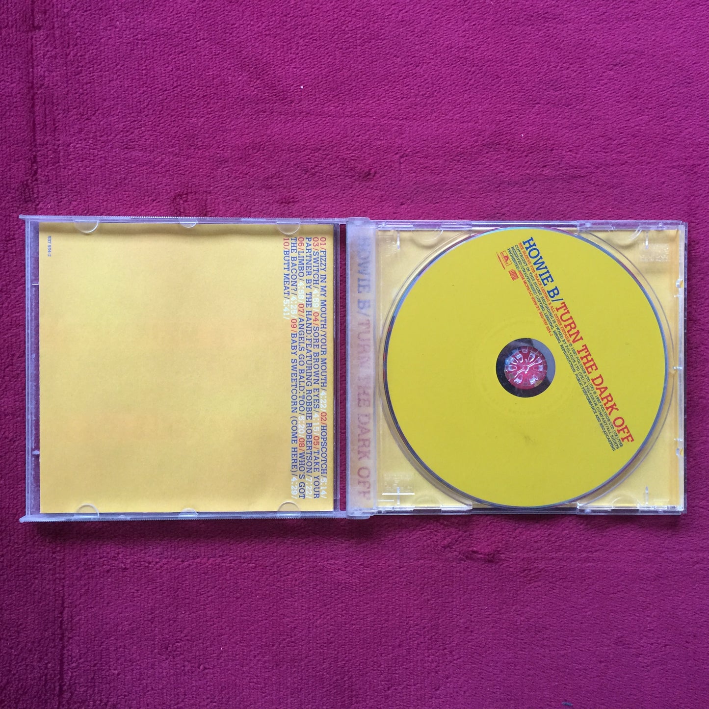 Howie B. Turn the Dark Off. Cd importado. formato muerto