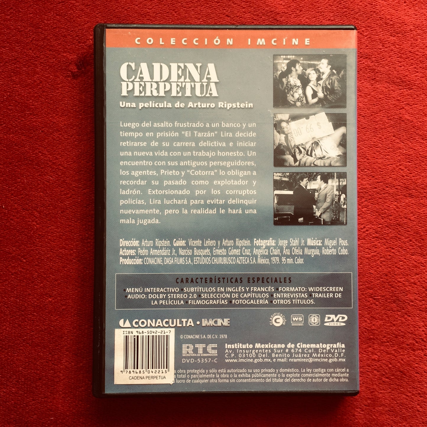Cadena Perpetua. Arturo Ripstein. DVD. formato muerto