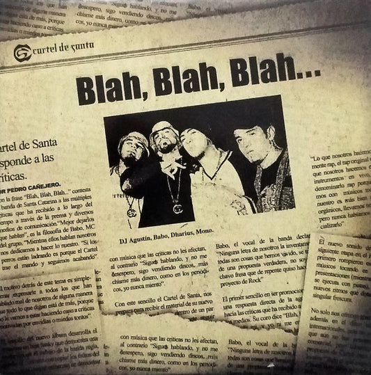 Cartel De Santa – Blah, Blah, Blah... Cd en buen estado.