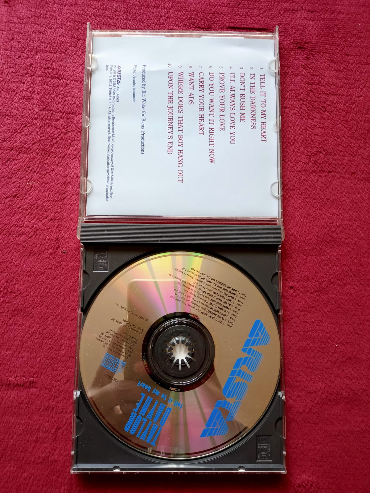 Taylor Dayne. Tell It to My Heart. Cd importado. formato muerto