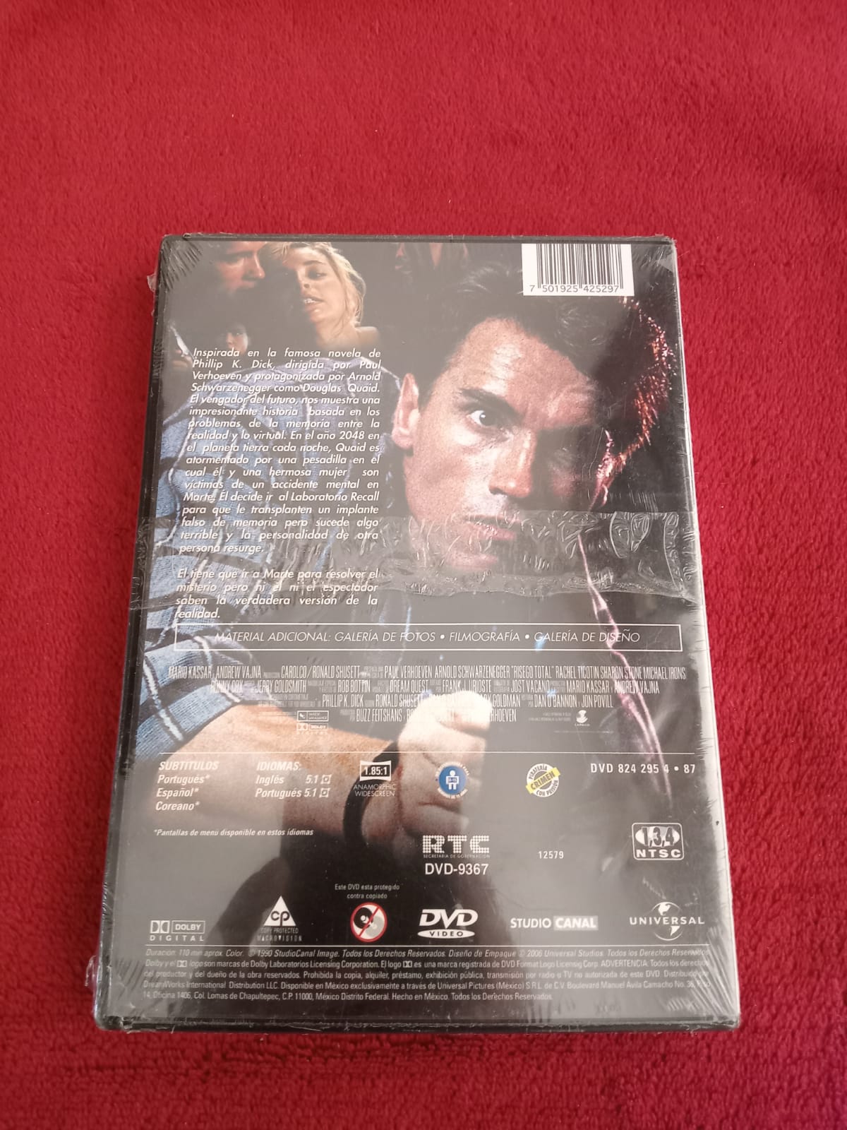 El vengador del futuro (Total Recall, 1990). DVD nuevo. tienda de dvd mexico formato muerto