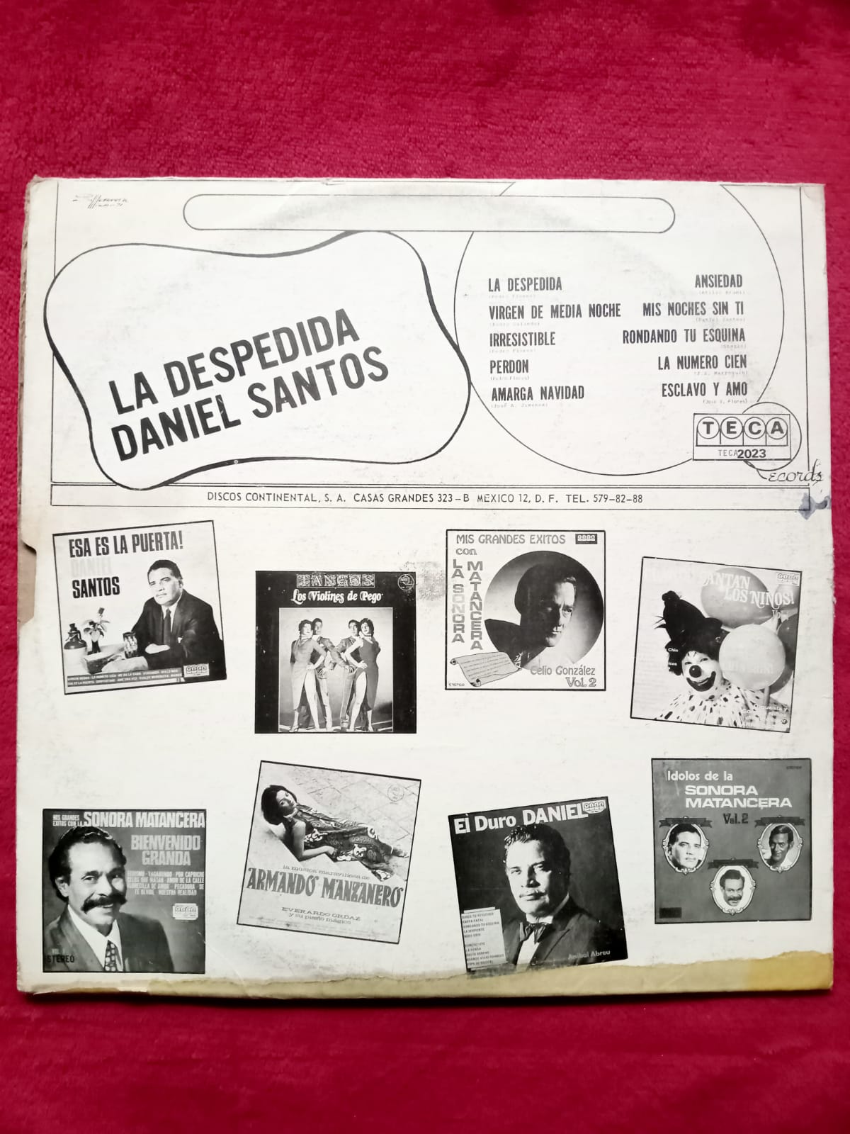 Daniel Santos. La despedida. Vinilo nacional. tienda de discos formato muerto