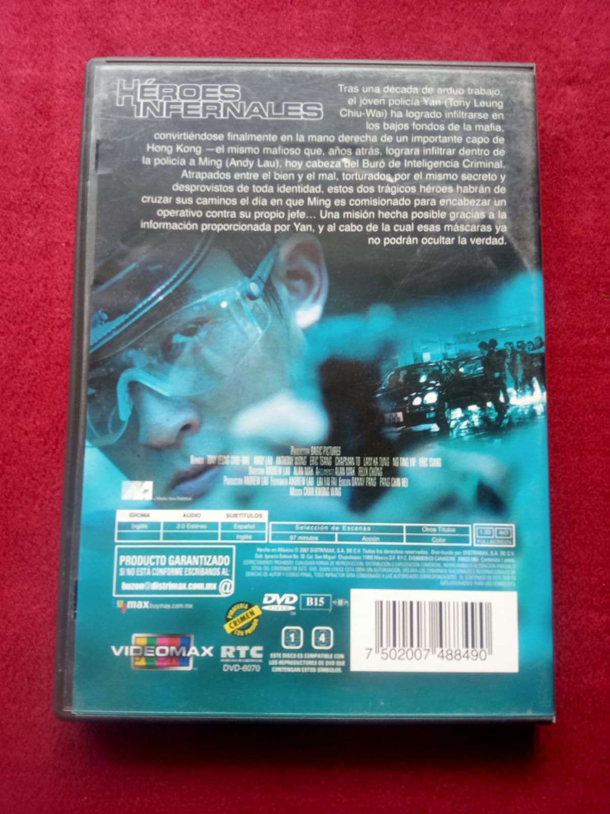 Infernal Affairs. DVD nacional excelente estado. formato muerto