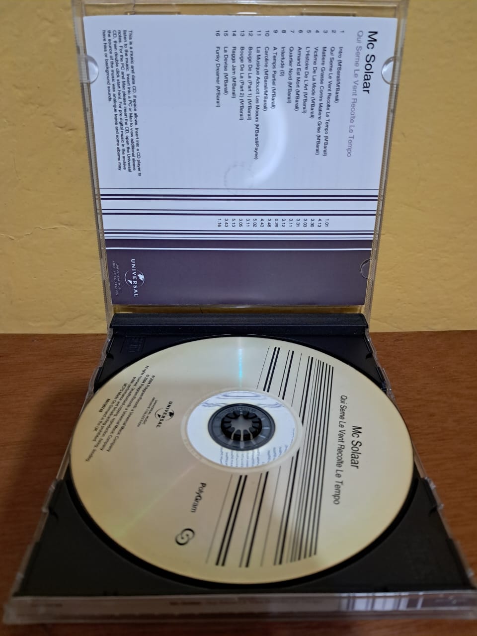 MC Solaar. Qui sème le vent récolte le tempo. Cd importado en excelente estado. formato muerto mixup tienda de cds