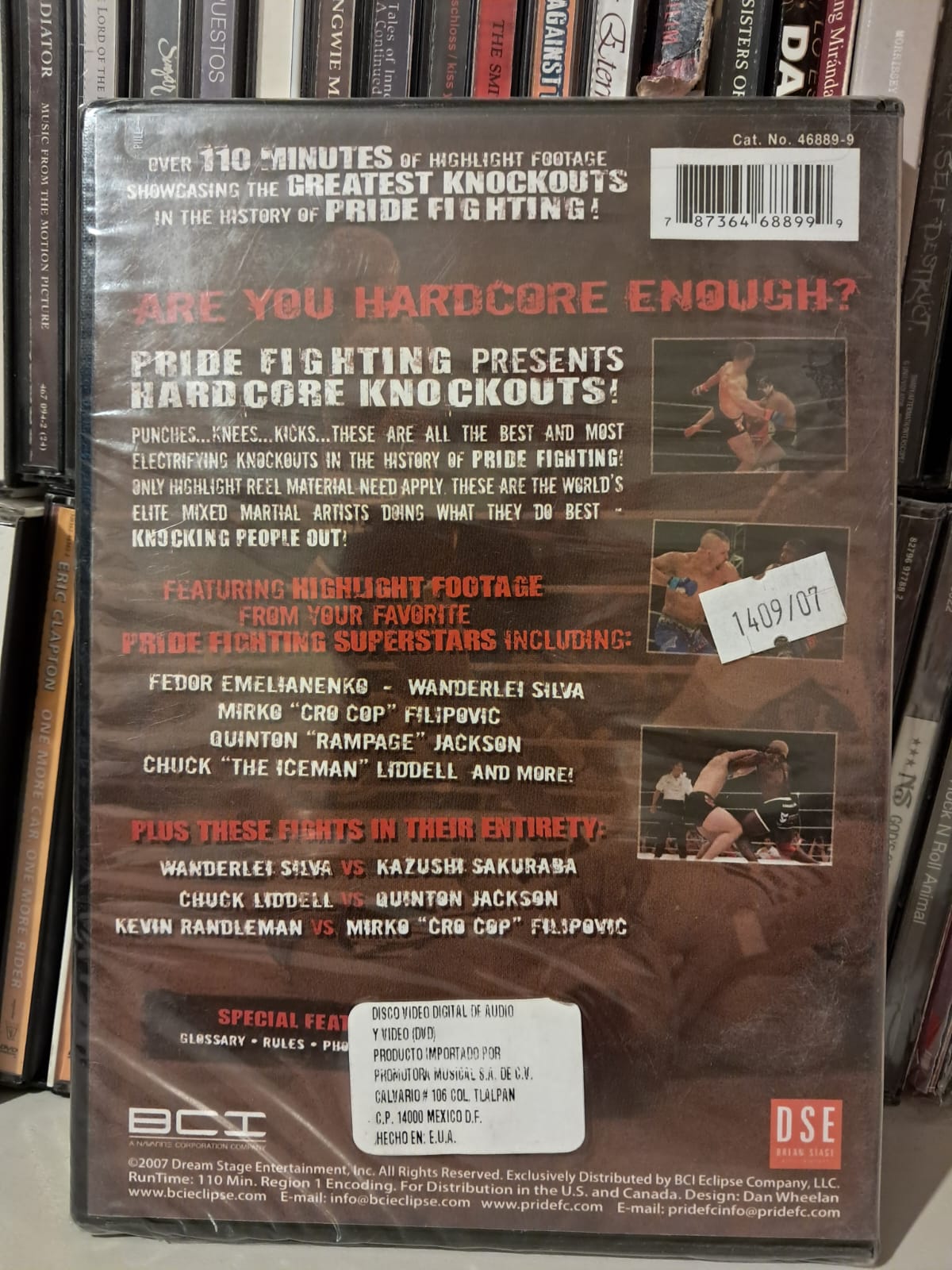 Pride Fc: Hardcore Knockouts 1. DVD nuevo, importado. formato muerto