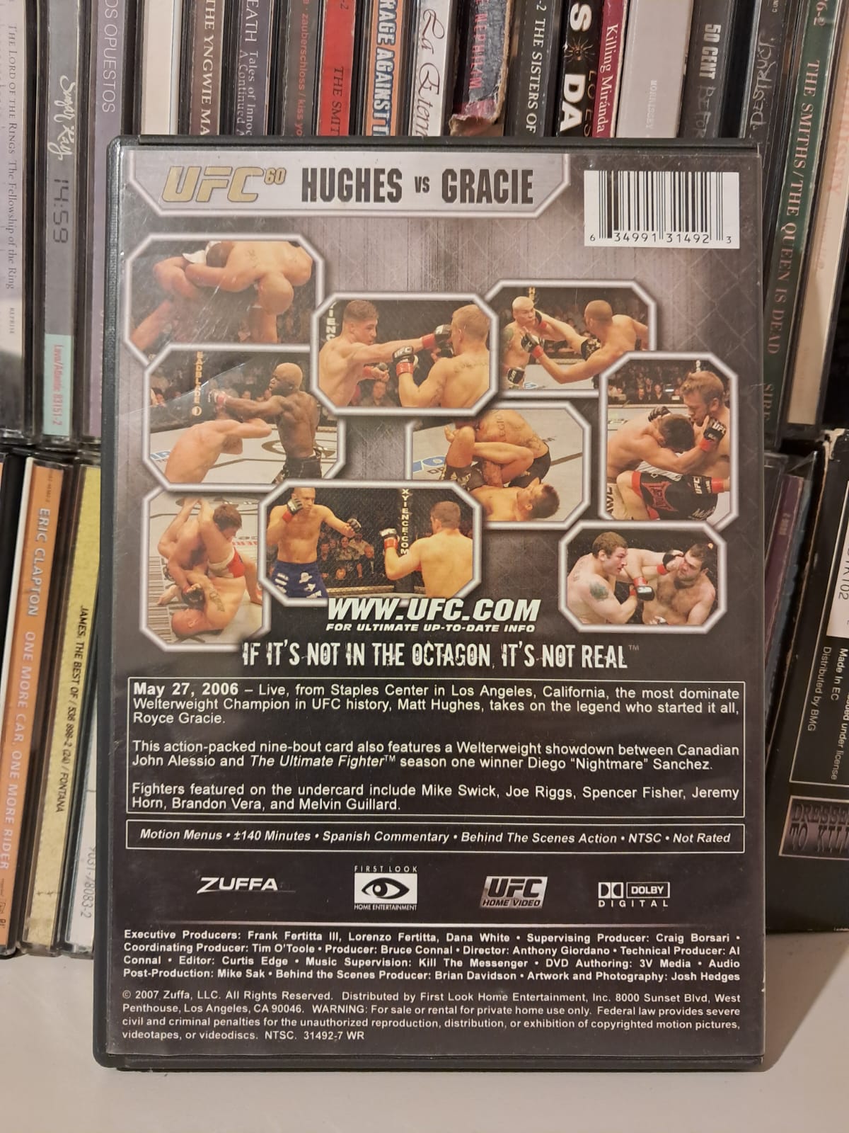 Ufc 60: Gracie Vs Hughes. DVD importado en excelente estado. formato muerto