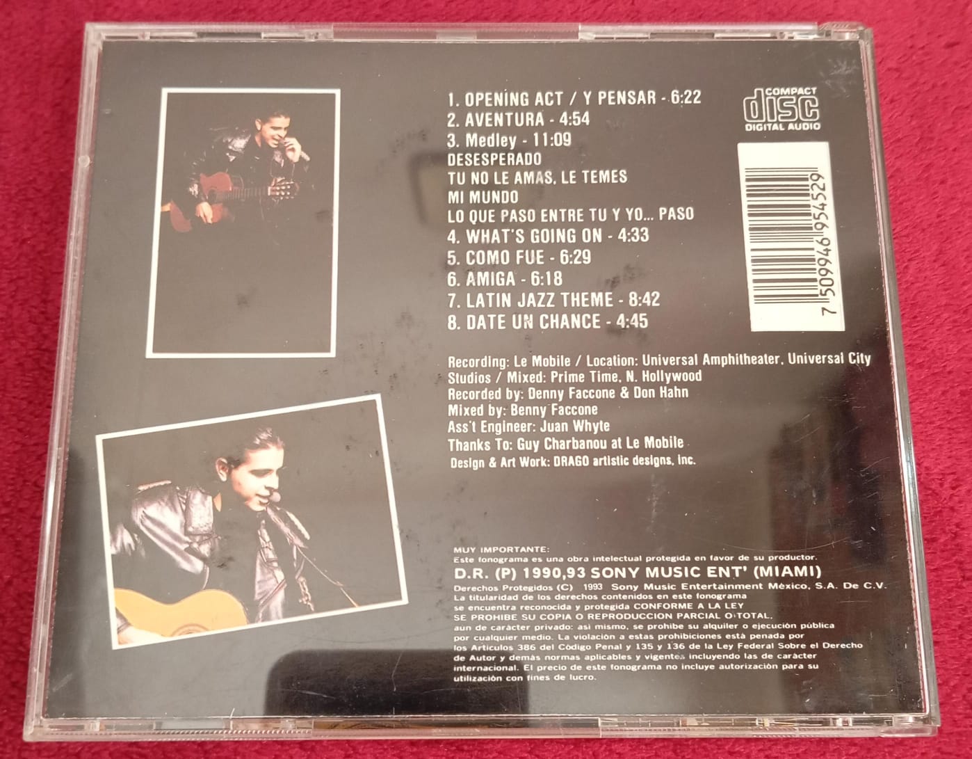 Luis Enrique – En Vivo. Cd excelente estado. formato muerto