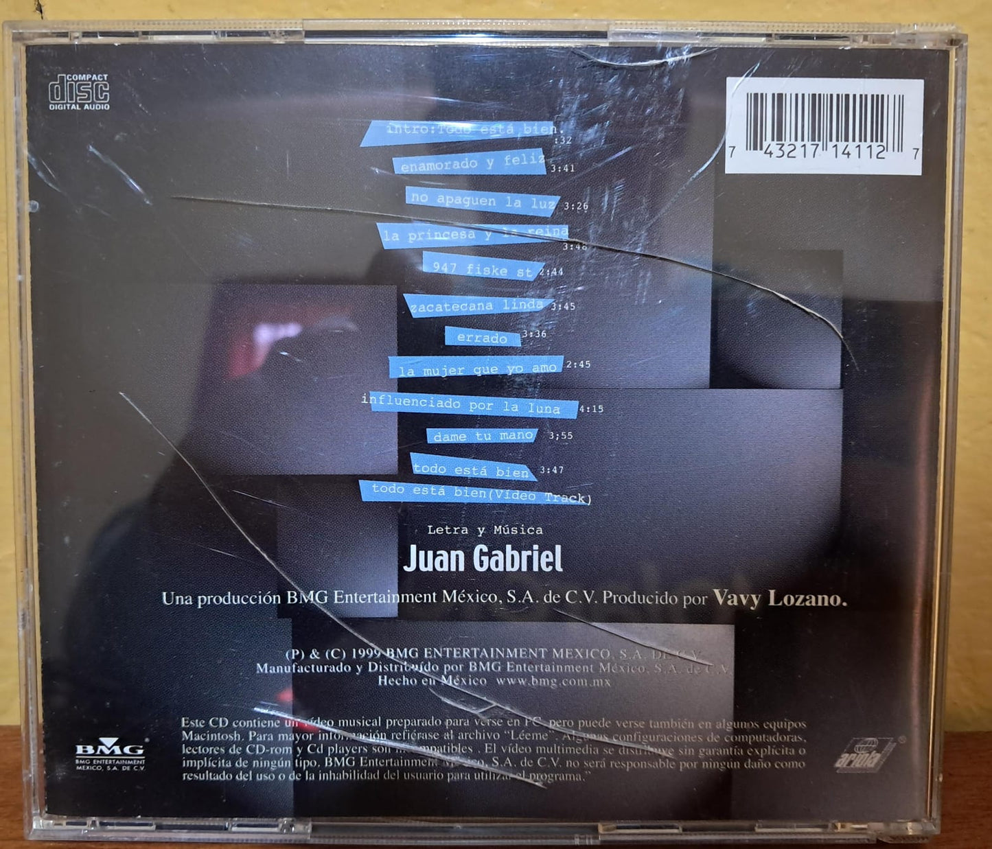 Juan Gabriel – Todo esta bien. Cd en buen estado. formato muerto