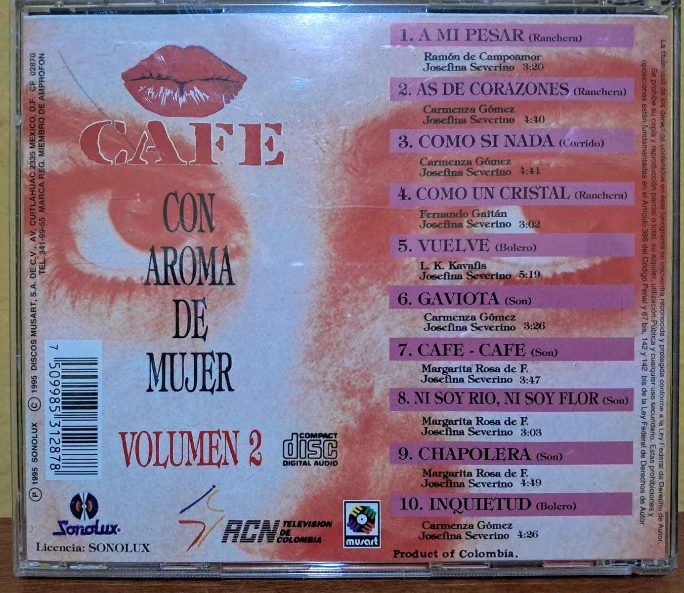 Café con aroma de mujer volumen 2. Cd en buen estado. formato muerto