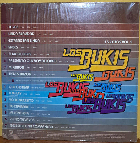 Los Bukis – 15 Exitos Vol. 2. Vinilo. formato muerto