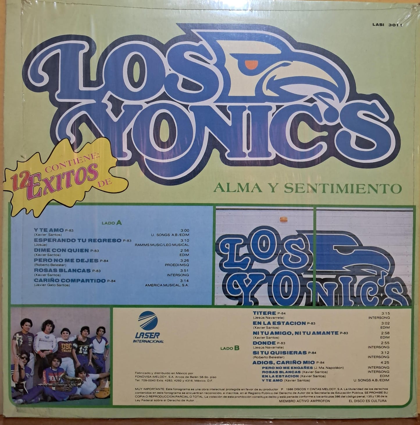 Los Yonics – Alma Y Sentimiento. Vinilo en buen estado. formato muerto