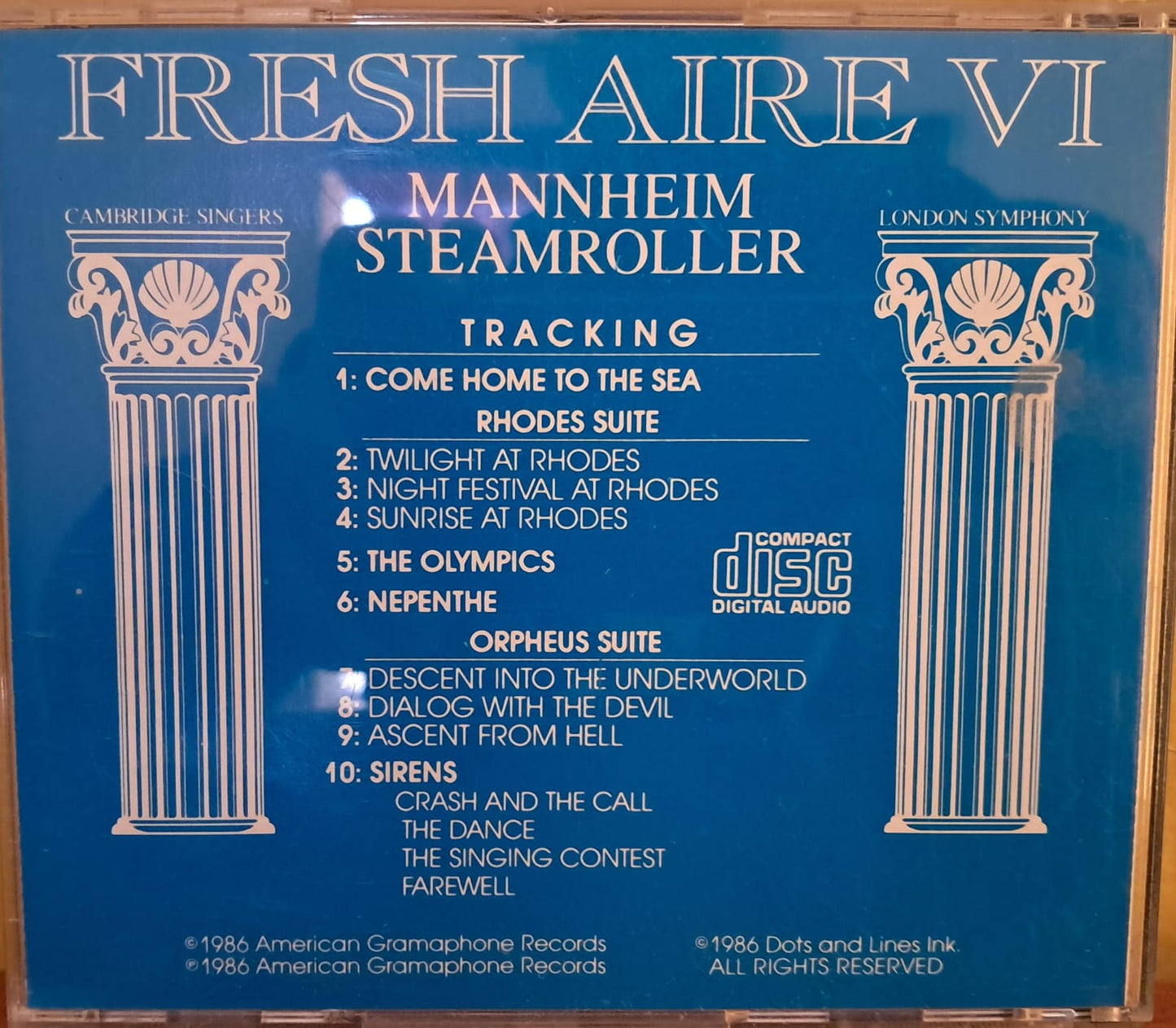 Mannheim Steamroller – Fresh Aire V. Cd importado. formato muerto
