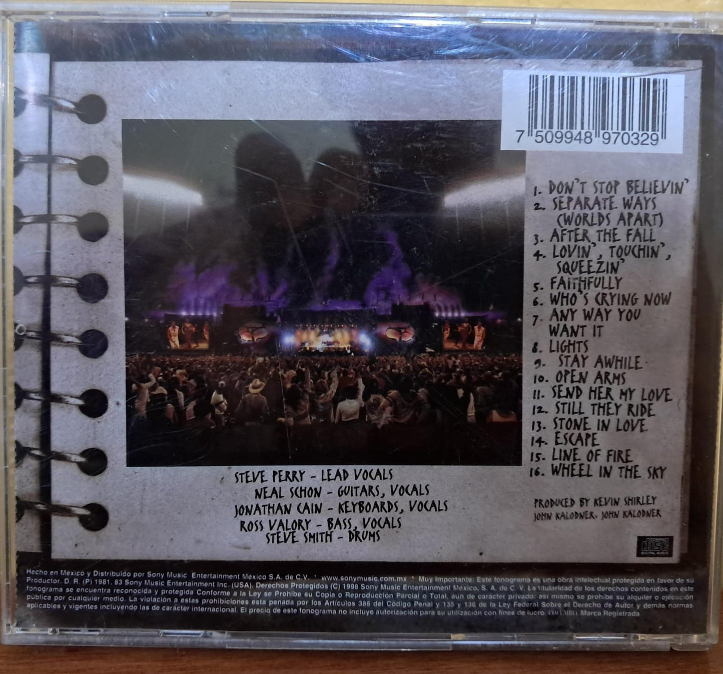 Journey – Greatest Hits Live. Cd nacional. formato muerto