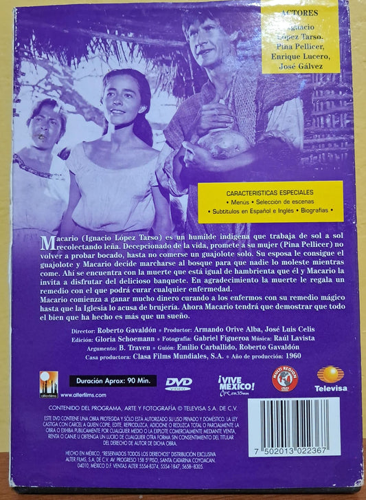 Macario. DVD importado en excelente estado. formato muerto