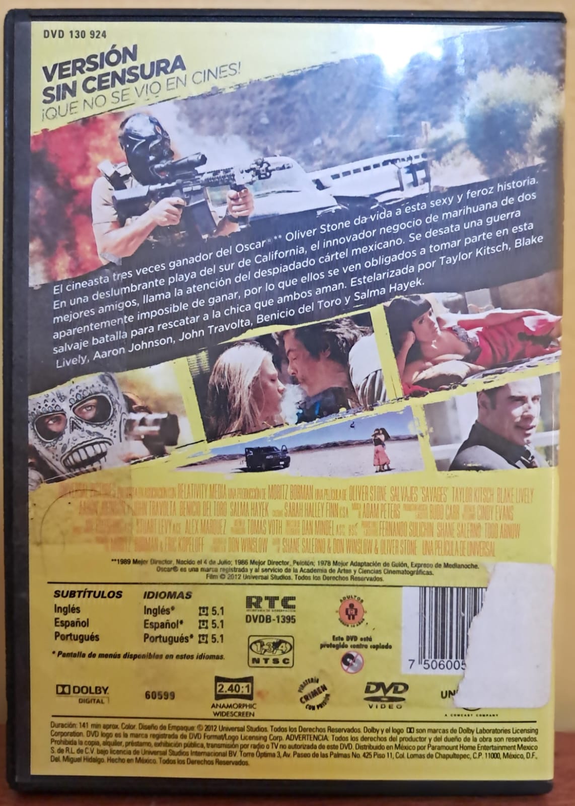 🎬 Salvajes – Dirigida por Oliver Stone (DVD nacional).