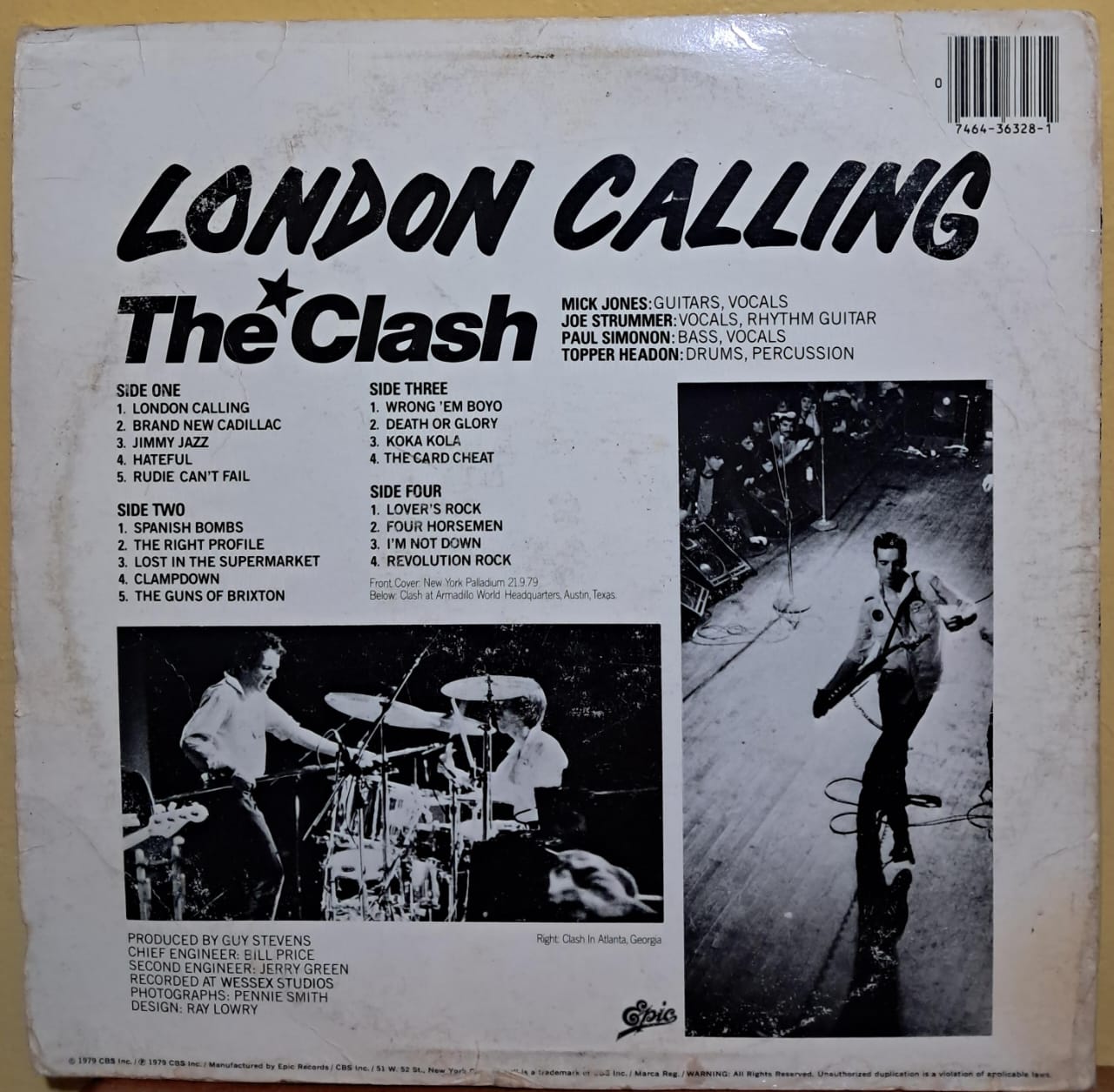 The Clash. London Calling. Vinilo doble importado.