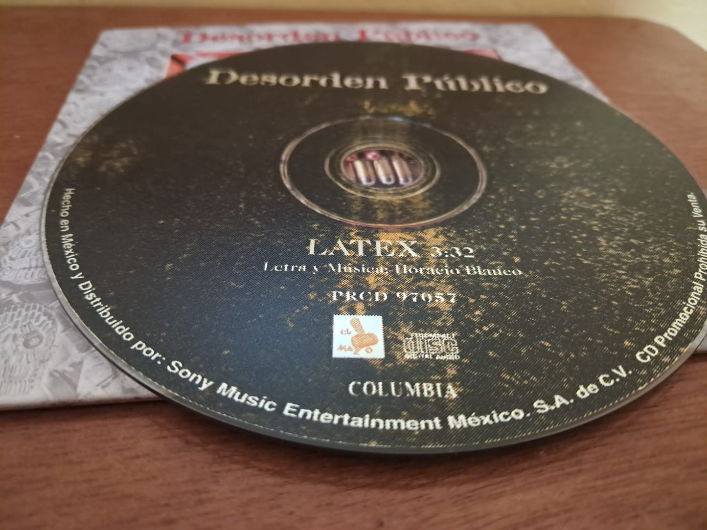 Desorden Público – Latex. Cd single. formato muerto