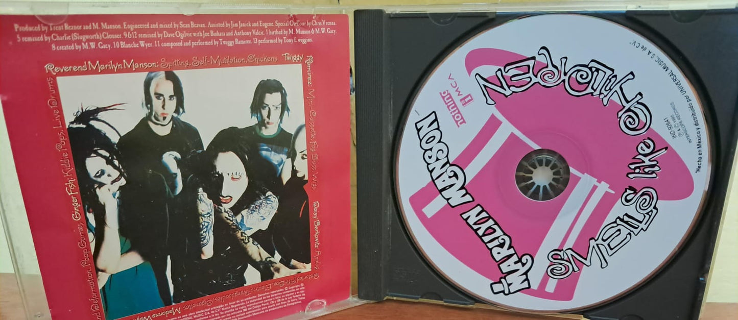 🕷️ Marilyn Manson – Smells Like Children. Cd en buen estado. formato muerto