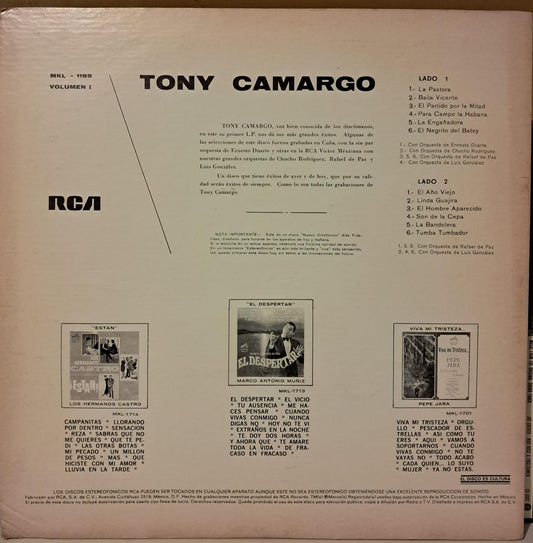 Tony Camargo – Tony Camargo. Vinilo en buen estado. formato muerto