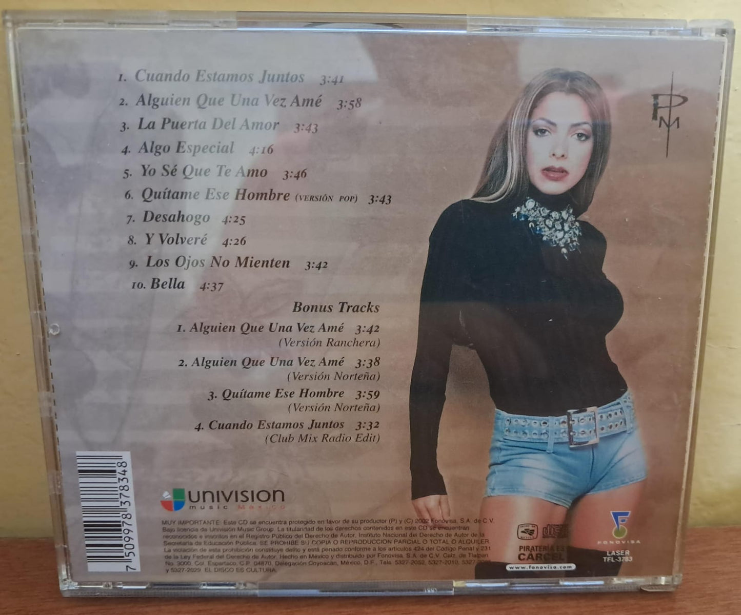 Pilar Montenegro – Desahogo. Cd en excelente estado. formato muertoi