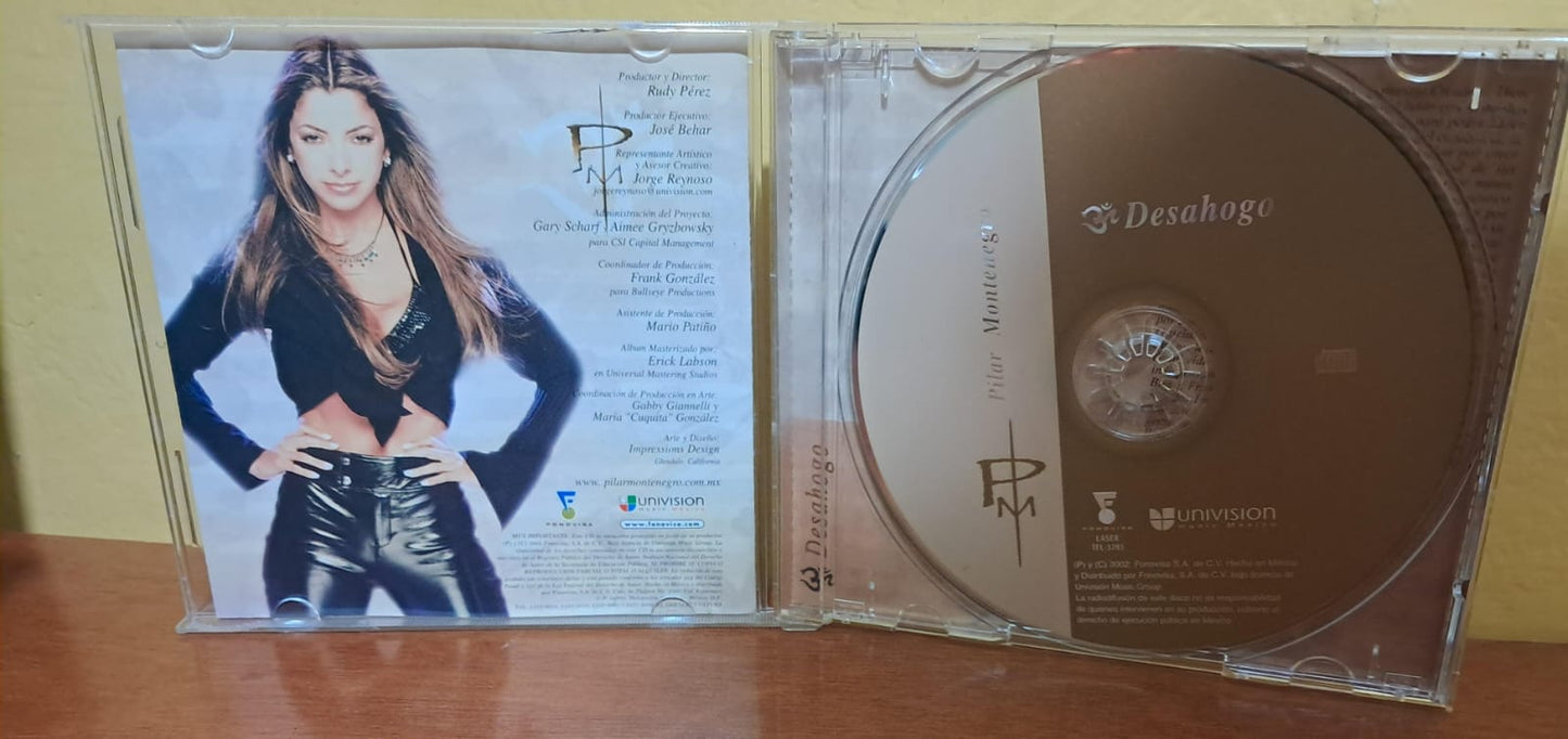 Pilar Montenegro – Desahogo. Cd en excelente estado. formato muertoi