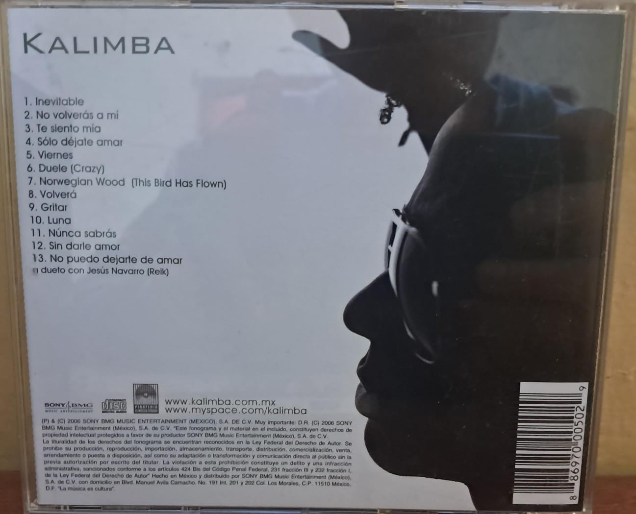 🎧 NegroKlaro – Kalimba (2006/2007). Cd. formato muerto