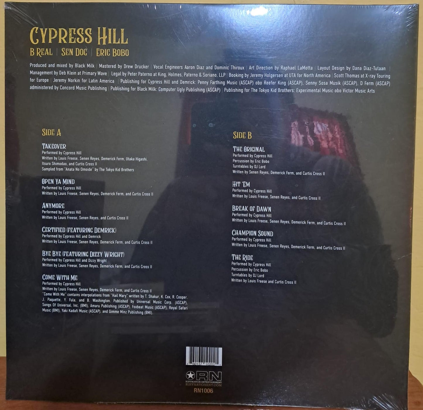 Cypress Hill. Back in Black. Vinilo nuevo. formato muerto