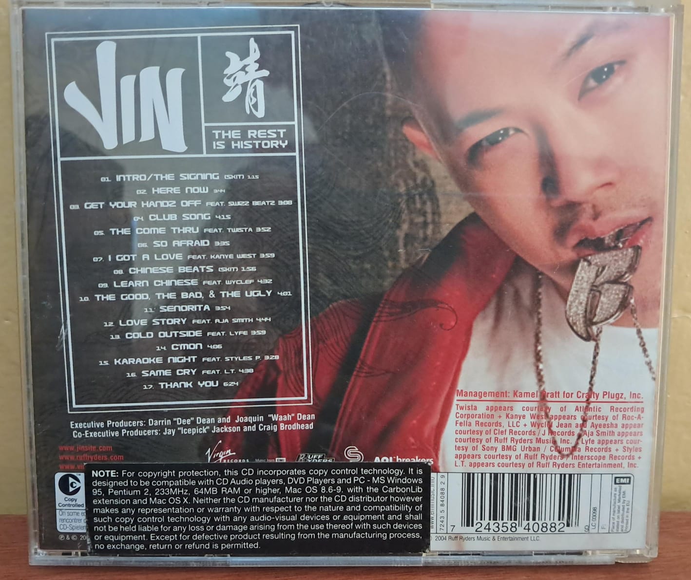 Jin The Rest Is History Cd importado en buen estado. formato muerto