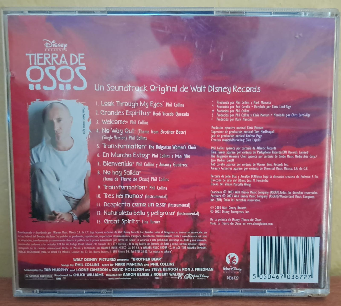 Tierra De Osos - Un Soundtrack Original de Walt Disney Records. Cd en buen estado. formato muerto