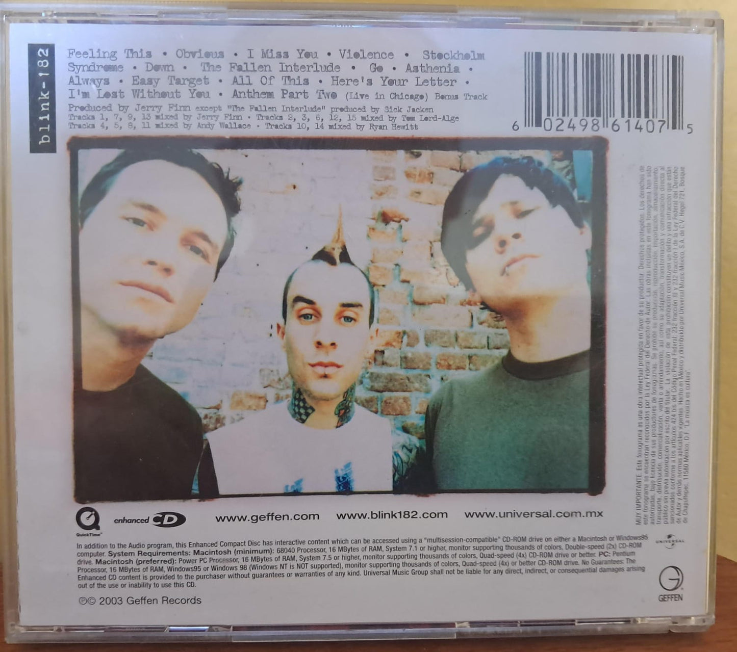 Blink-182 – Blink-182. Cd nacional en buen estado. formato muerto