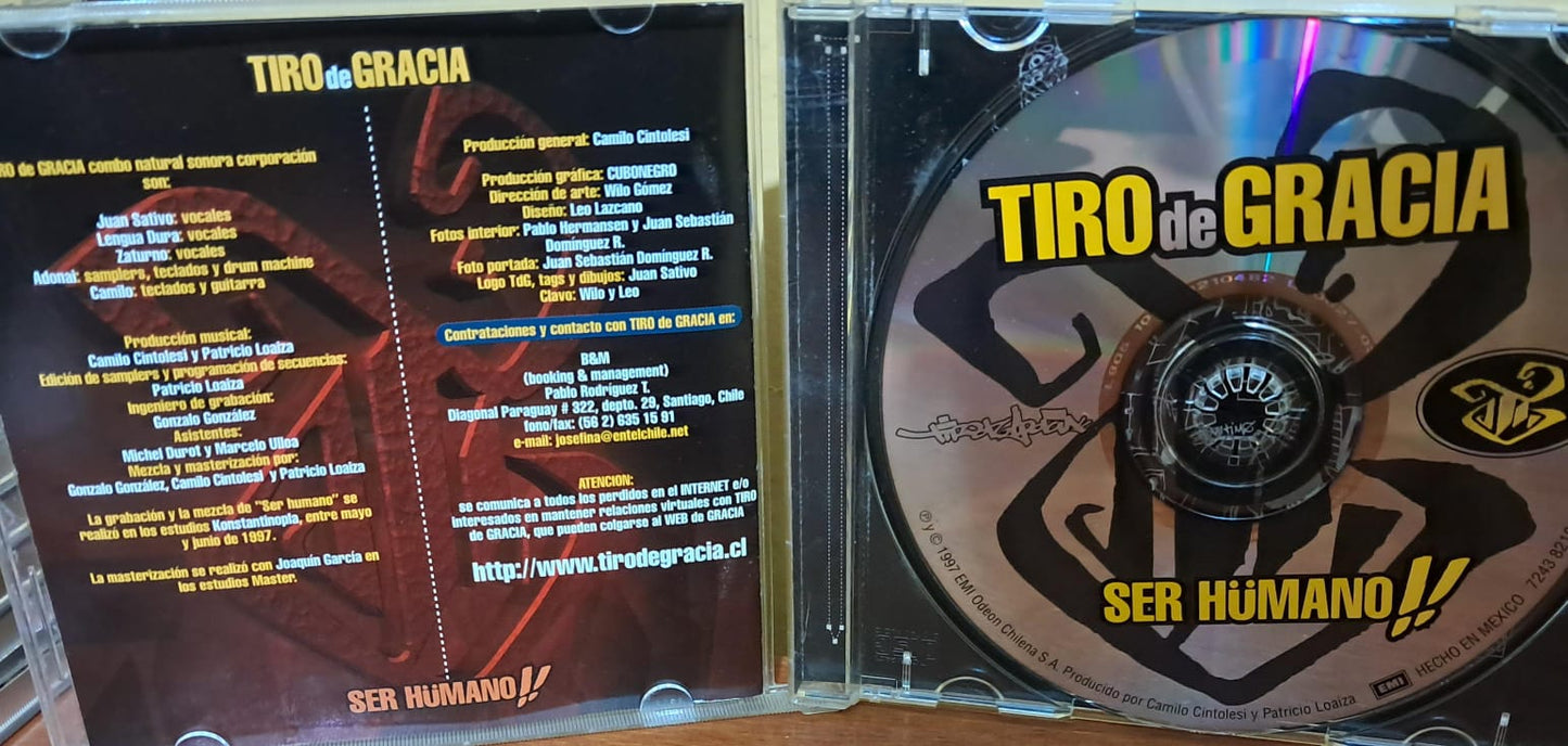 Tiro de Gracia – Ser Hümano!!. Cd excelente estado. formato muerto