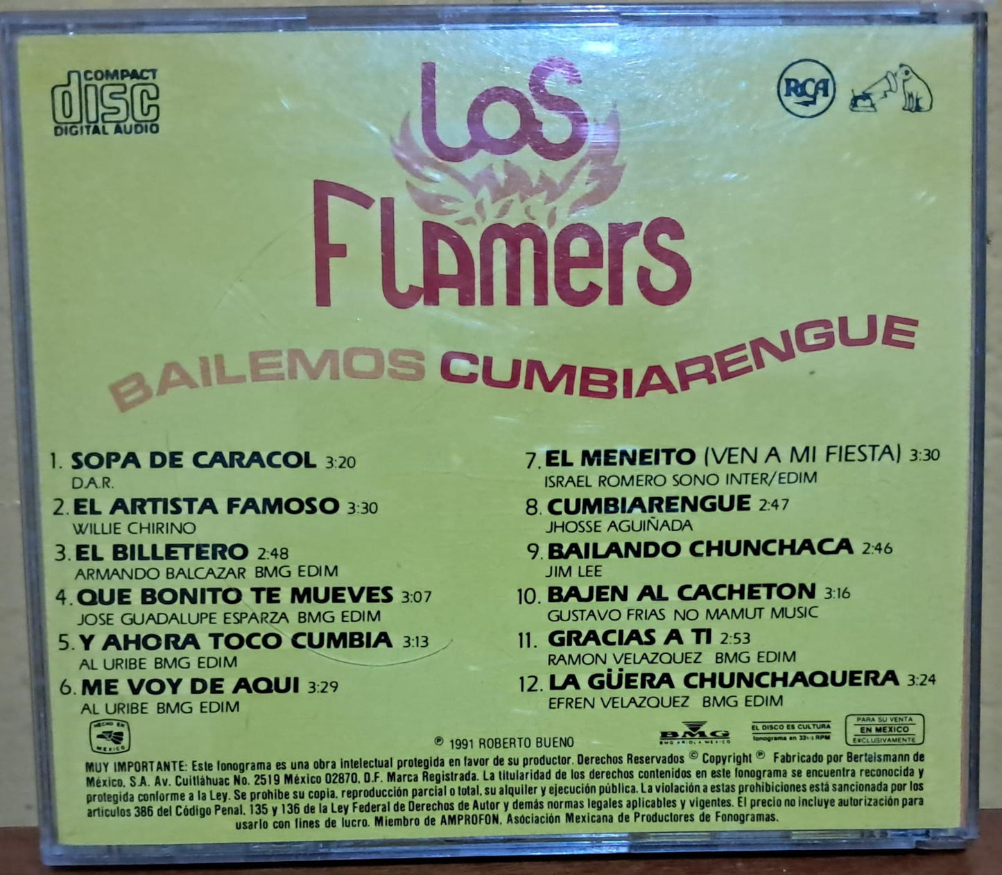 Los Flamers – Bailemos Cumbiarengue. Cd primera edición en excelente estado. formato muerto