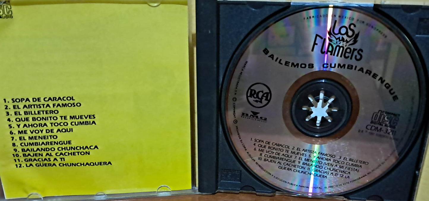 Los Flamers – Bailemos Cumbiarengue. Cd primera edición en excelente estado. formato muerto