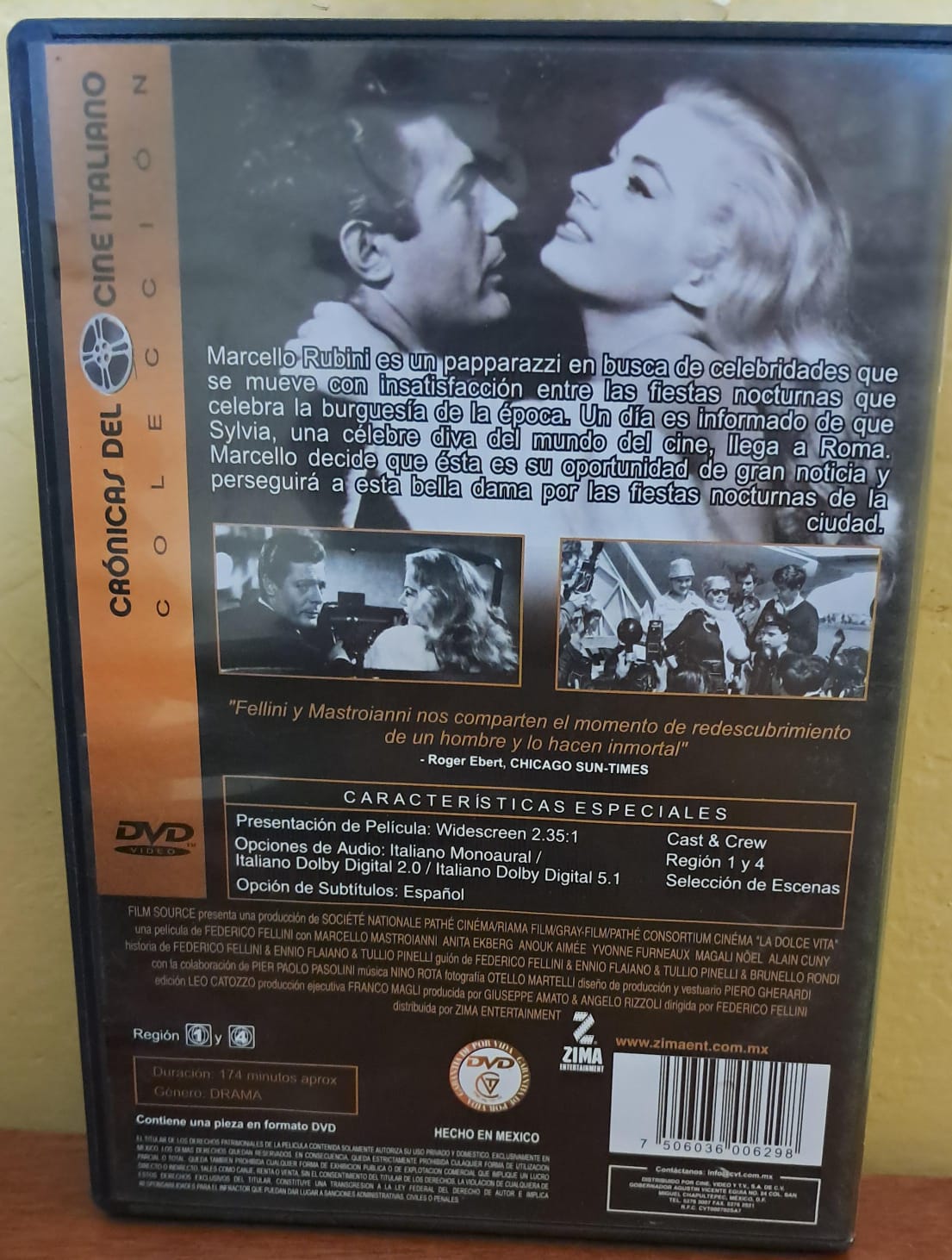 La Dolce Vita. Federico Fellini. DVD en buen estado. formato muerto
