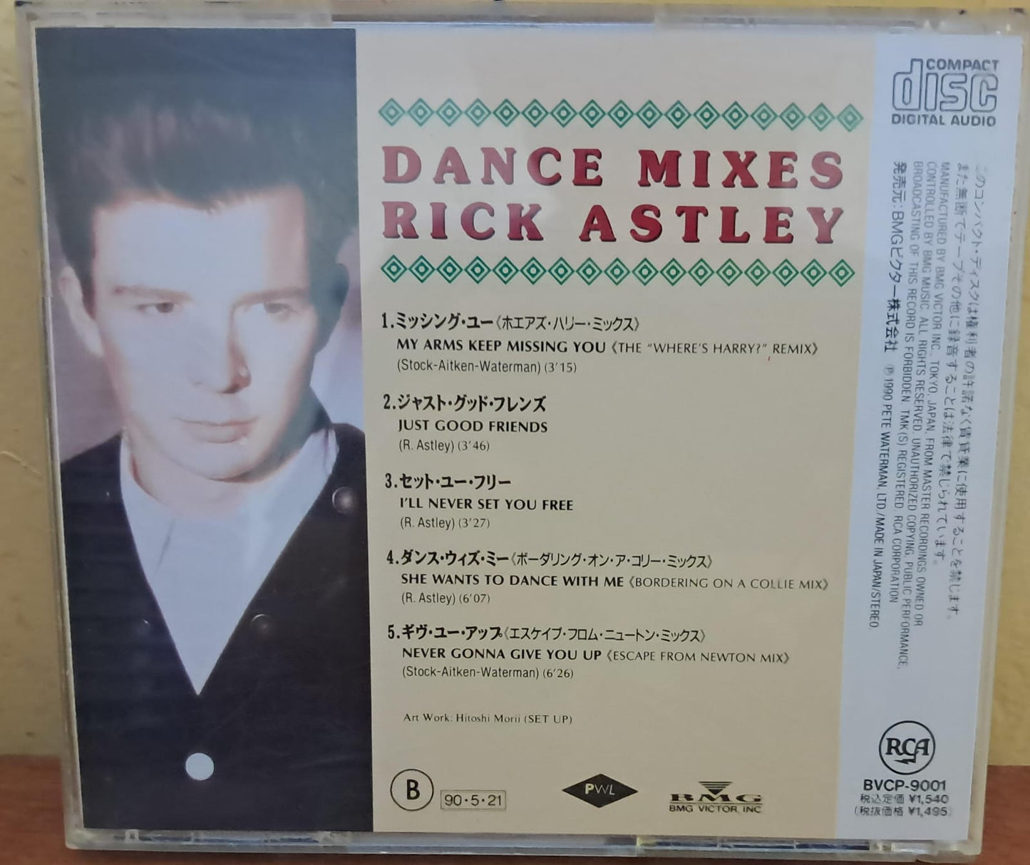 Rick Astley – Dance Mixes. Cd japonés en buen estado. formato muerto