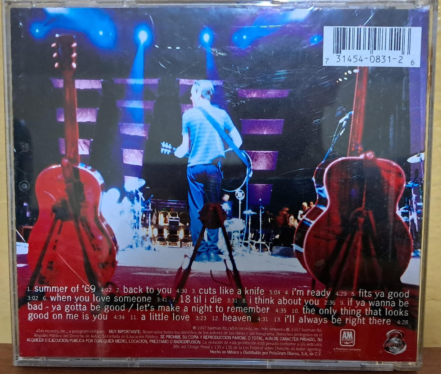 Bryan Adams - Unplugged. Cd en buen estado. formato muerto