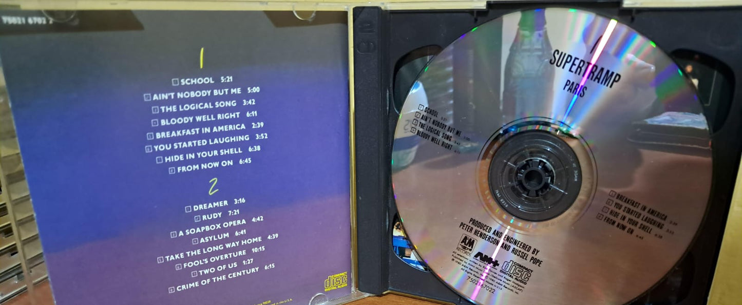 Supertramp - Paris. Cd doble importado en excelente estado. formato muerto