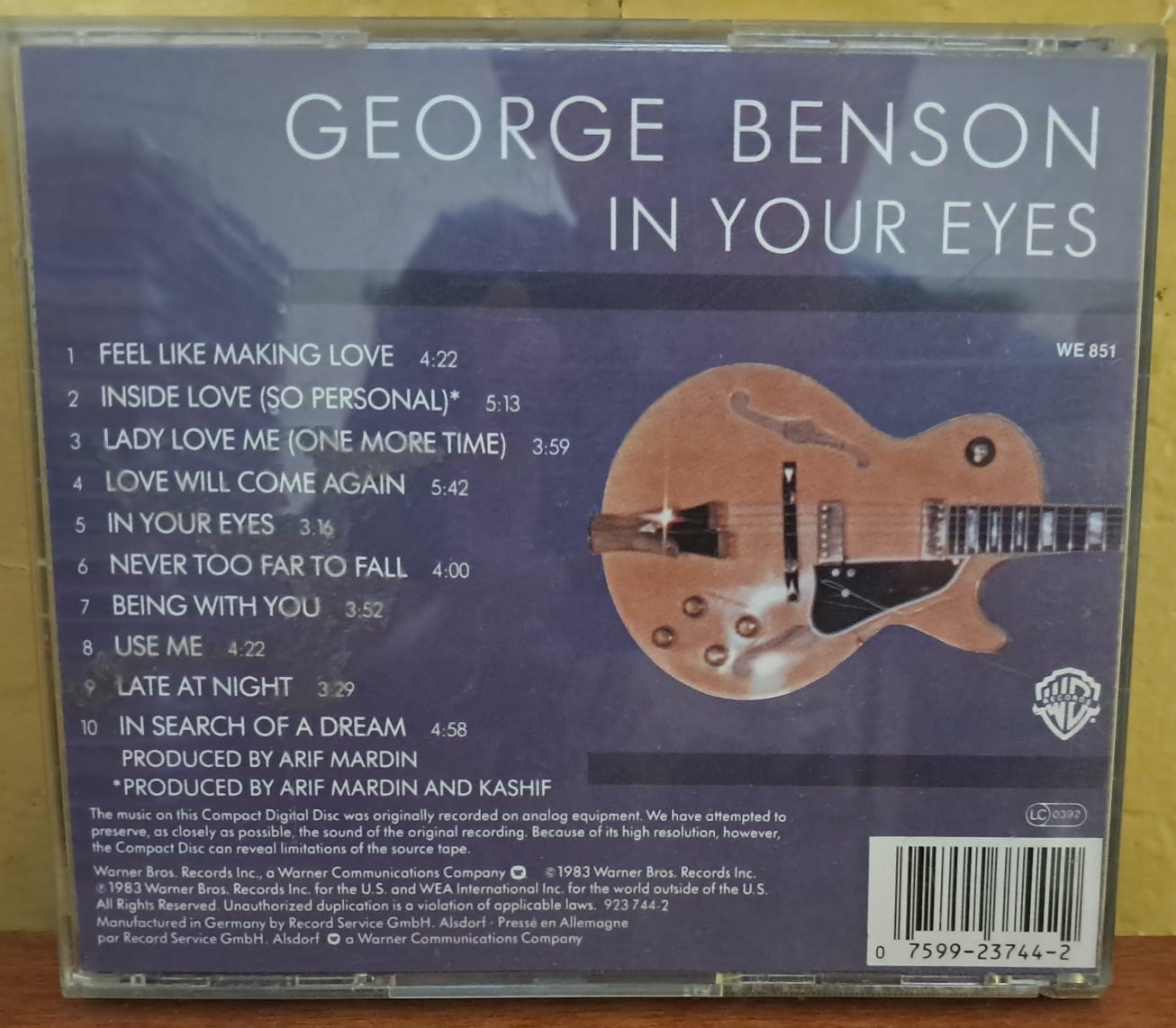 George Benson – In Your Eyes. Cd en buen estado. formato muerto
