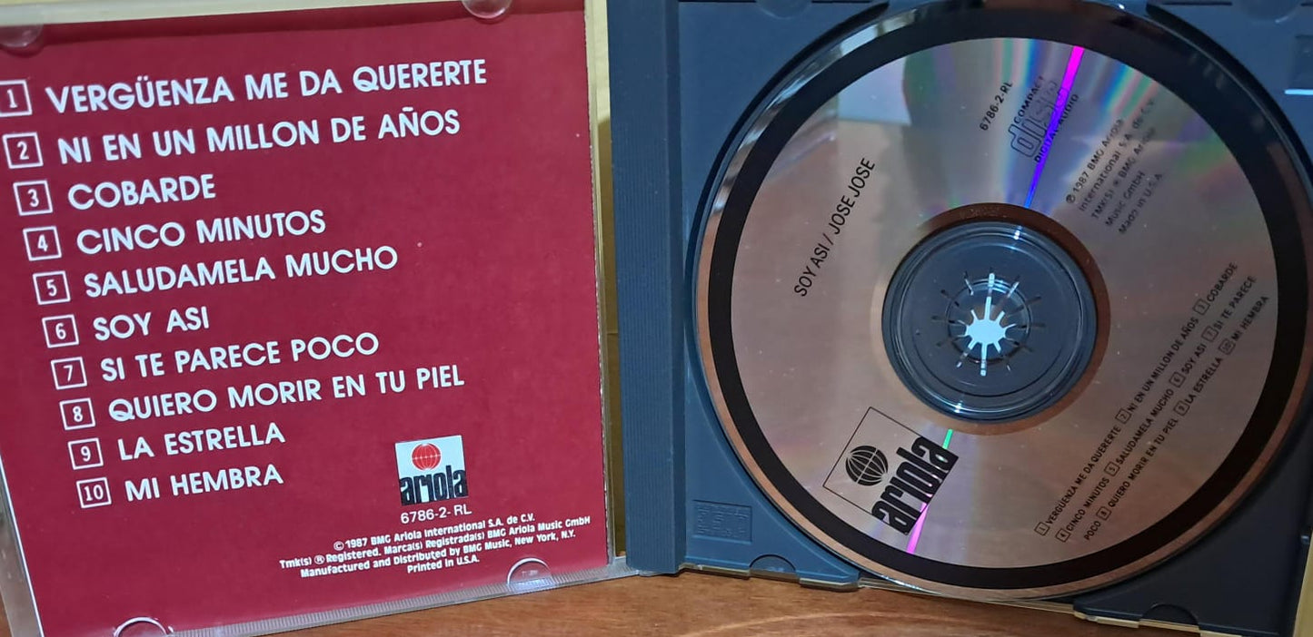 José José – Soy Así. Cd importado excelente estado. formato muerto