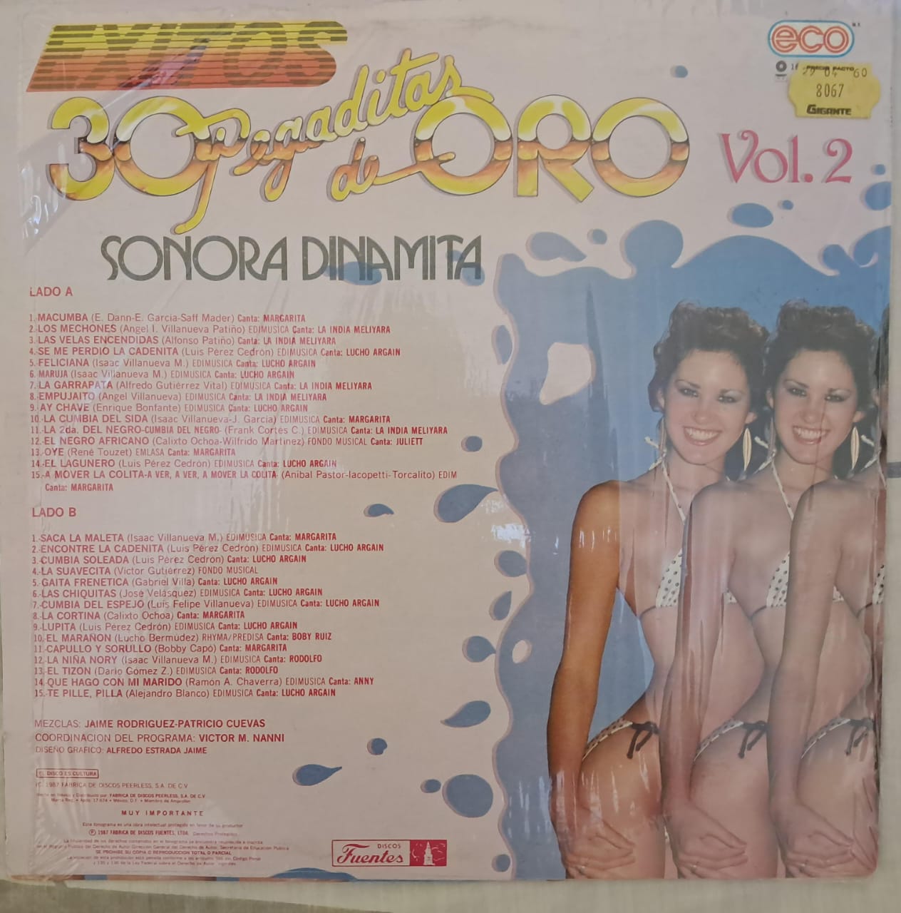 La Sonora Dinamita – 30 Pegaditas De Oro Vol. 2. Vinilo.f ormato muerto
