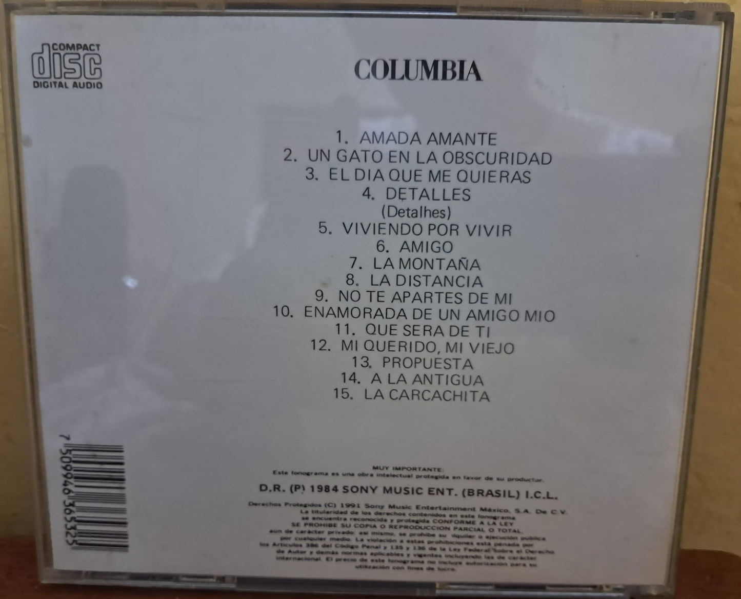 Roberto Carlos – 15 Autenticos Exitos Roberto Carlos. Cd en buen estado. formato muerto