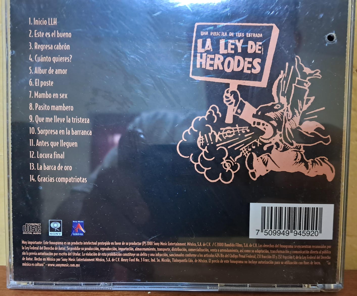 Santiago Ojeda – La Ley De Herodes. Cd en excelente estado. formato muerto