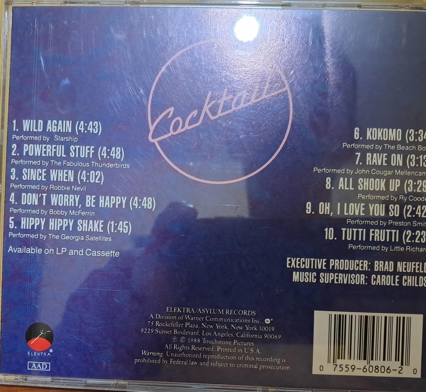 Varios – Cocktail (Original Motion Picture Soundtrack). Cd en buen estado.