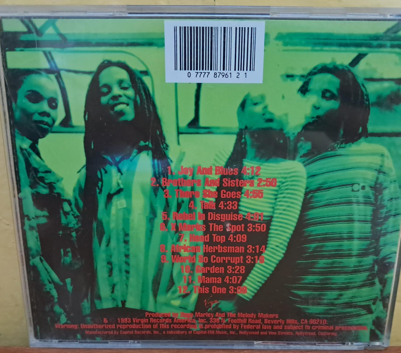 ZIGGY MARLEY & THE MELODY MAKERS – JOY AND BLUES. Cd en buen estado. formato muerto