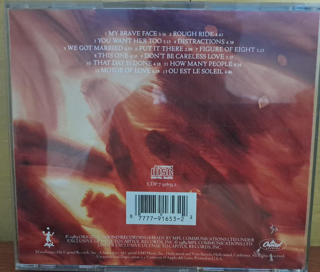 PAUL McCARTNEY – FLOWERS IN THE DIRT. Cd en buen estado. formato muerto