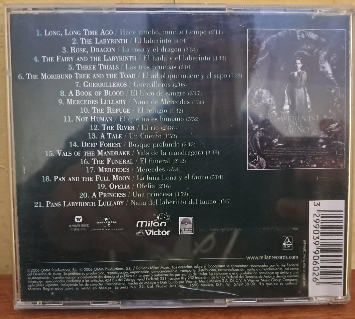 JAVIER NAVARRETE – PAN’S LABYRINTH (ORIGINAL SOUNDTRACK). CD en buen estado. formato muerto