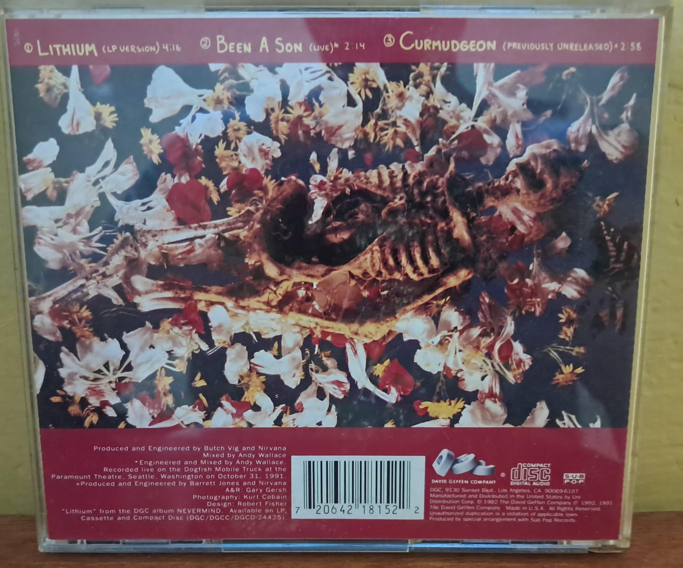 NIRVANA – LITHIUM (CD SINGLE ALEMÁN, 1992) formato muerto
